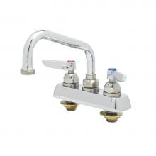 T&S Brass B-1111-M - Workboard Faucet, Deck Mount, 4'' Centers, 8'' Swing Nozzle, Lever Handles (Qt
