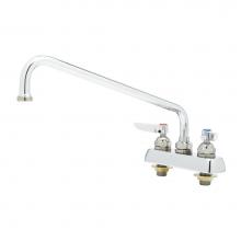 T&S Brass B-1112-M - Workboard Faucet, Deck Mount, 4'' Centers, 10'' Swing Nozzle, Lever Handles (Q