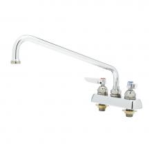 T&S Brass B-1113-M - Workboard Faucet, Deck Mount, 4'' Centers, 12'' Swing Nozzle, Lever Handles (Q