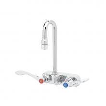 T&S Brass B-1115-132XAW4K - Workboard Faucet, 4'' Wall Mount, Swivel Gooseneck, 2.2 GPM VR Aerator, 4'' Ha