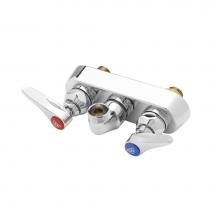 T&S Brass B-1115-LN - Workboard Faucet, Wall Mount, 4'' Centers, Lever Handles, Less Nozzle