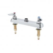 T&S Brass B-1120-XS-LNM - Workboard Faucet, Deck Mount, 8'' Centers, Lever Handles, 2'' Shanks, Less Noz