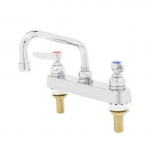 T&S Brass B-1120-XS - Workboard Faucet, Deck Mount, 8'' Centers, 6'' Swing Nozzle, Lever Handles, 2&