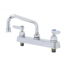 T&S Brass B-1120 - Workboard Faucet, Deck Mount, 8'' Centers, 6'' Swing Nozzle, Lever Handles