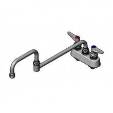 T&S Brass B-1130 - Workboard Faucet, Deck Mount, 3-1/2'' Centers, 18'' Double-Joint Nozzle, Lever