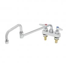 T&S Brass B-1131-XS - Workboard Faucet, Deck Mount, 4'' Center, 18'' Double Joint Nozzle, Lever Hand