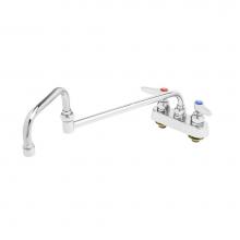 T&S Brass B-1131 - Workboard Faucet, Deck Mount, 4'' Centers, 18'' Double Joint Nozzle, Lever Han