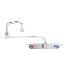 T&S Brass B-1137 - Workboard Faucet, Wall Mount, 8'' Centers, 18'' Double Joint Nozzle, Lever Han