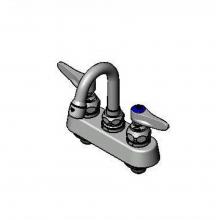 T&S Brass B-1141-01 - Workboard Faucet, Deck Mount, 4'' Centers, 131X Swivel Gooseneck, Lever Handles