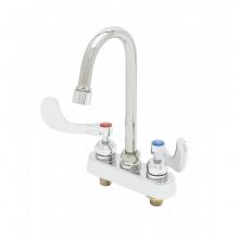 T&S Brass B-1141-2VL15CR4 - Workboard Faucet, 4'' Deck Mount, Ceramas, 4-3/8'' Gooseneck, VR 1.5 GPM Lamin