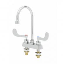 T&S Brass B-1141-2W4V12CR - 4'' Deck Mount Workboard Faucet, Ceramas, Gooseneck, 1.2 GPM VR Aerator, 4'' W