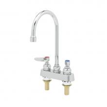 T&S Brass B-1141-XS - Workboard Faucet, Deck Mount, 4'' Centers, Swivel Gooseneck, Lever Handles, 2'&apos