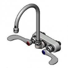 T&S Brass B-1146-04-WS - 4'' Workboard Faucet, Wall Mount, Swivel Gooseneck, 1.5gpm Aerator, 4'' Wrist-
