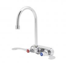 T&S Brass B-1146-04XS-F12 - Workboard Faucet, 4'' WallMount, 6'' Swivel Gooseneck, 1.2GPM Aerator, 4'