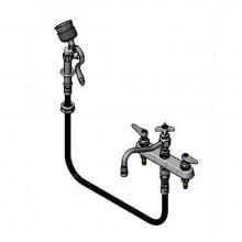 T&S Brass B-1152-092A-VB - Workboard Faucet, Deck Mount, 8'' Centers, 8'' Swing Nozzle w/ Diverter, B-004