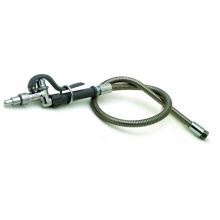 T&S Brass B-1412 - Spray Assembly, 3' Stainless Steel Hose with Quick Disconnect Fan Spray Head
