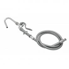 T&S Brass B-1413 - Pot & Kettle Filler, Quick-Connect Hook Nozzle, Flexible Stainless Steel Hose