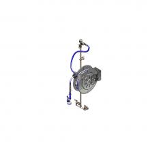 T&S Brass B-1434-RG - Hose Reel Assembly, Open SS Reel, 3/8'' x 50'' Hose, Exposed Piping and Access