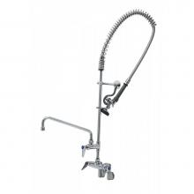 T&S Brass B-2261-12-CR-B - Pre-Rinse Unit, Wall Mount, Adjustable Centers, Ceramas, 44'' Hose, B-0107 Spray Valve,