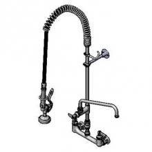 T&S Brass B-2278-01-CR - Pre-Rinse w/ Add-On Faucet, Wall Mount, 8'' Centers, Vacuum Breaker, Wall Bracket, Ceram