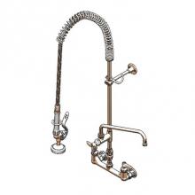 T&S Brass B-2278-01 - Pre-Rinse w/ Add-On Faucet, Wall Mount, 8'' Centers, Vacuum Breaker, Wall Bracket