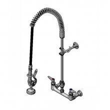 T&S Brass B-2278-0440-CR - Pre-Rinse Unit, 8'' Wall Mount, Flex Hose, Wall Bracket, Spray Valve, Ext Wall Flanges,