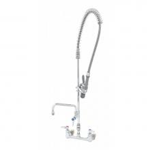 T&S Brass B-2278-A12CRCEL - Pre-Rinse, 8'' Wall Mount Base, VB, Wall Bracket, 44'' Flex Hose, Low-Flow Spr