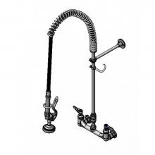 T&S Brass B-2278-B9 - Pre-Rinse,8''c/c Wall Mount Base,Vacuum Breaker,Wall Bracket,44''St.Steel Hose