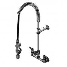 T&S Brass B-2278-CR-C-EL - Pre-Rinse, 8'' Wall Mount Base, VB, Wall Bracket, 44'' Flex Hose, Low-Flow Spr