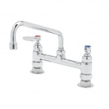 T&S Brass B-2280-060X - 8'' Deck Mount Mixing Faucet, Eternas, 8'' Swing Nozzle, Lever Handles, Male I