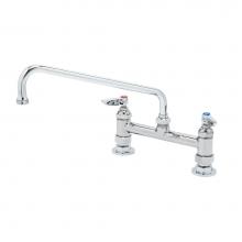 T&S Brass B-2280 - Faucet, Deck Mount, 8'' Centers, 12'' Swing Nozzle, Eternas, Inlet Supply Nipp