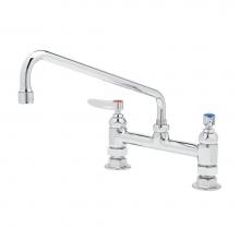 T&S Brass B-2280 - Faucet, Deck Mount, 8'' Centers, 12'' Swing Nozzle, Eternas, Inlet Supply Nipp