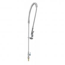 T&S Brass B-2285-CR - Pre-Rinse, Spring Action, DeckMount, Single Temp, Cerama, Lever Handle, B-0107 Spray Valve