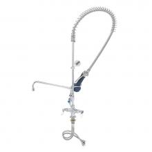 T&S Brass B-2338-08C - Pre-Rinse: Overhead Spring, Add-On Faucet, Single Hole Base, Wall Bracket, B-0108-C Low Flow Spray