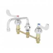 T&S Brass B-2347-01 - Medical Faucet, Concealed Body, Deck Mount, 8''Centers, 8'' Swing Nozzle, 4&ap