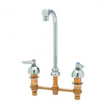 T&S Brass B-2386 - Medical Faucet, 8'' Deck Mount, Concealed Body, High-Arc Gooseneck & 2.2 GPM Aerator