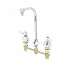 T&S Brass B-2386 - Medical Faucet, 8'' Deck Mount, Concealed Body, High-Arc Gooseneck & 2.2 GPM Aerator