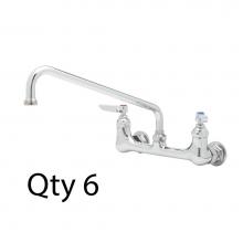 T&S Brass B-2388-CR-M - Wall Mount Faucet w/ Cerama Cartridges - Master Pack Qty of 6 Metal Masters