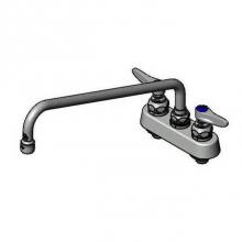 T&S Brass B-2391 - Workboard Faucet, Deck Mount, 4'' Centers, 14'' Swing Nozzle, Lever Handles