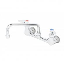 T&S Brass B-2429-CR - 8''c/c Wall Mount Faucet,1/2''NPT Female Inlets,Ceramic Cartridges,10'&ap