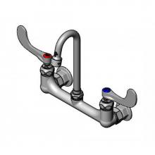 T&S Brass B-2443 - 8'' Wallmount Faucet, VR Aerator, 132X GN, 4'' Handles (WH4)