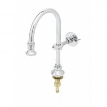 T&S Brass B-2456 - Rigid/Swivel Gooseneck, Deck Mount, Rosespray Outlet & Wall Bracket ''No Flow Rate R