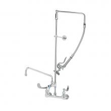 T&S Brass B-2466 - Pre-Rinse, Overhead Swivel Arm, Add-On Faucet w/12'' Swing Nozzle, Ceramic Cartridges