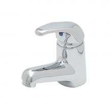 T&S Brass B-2701 - Single Lever Faucet, Ceramic Cartridge, Rigid Base, Short Spout, Flexible Supply Lines