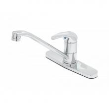 T&S Brass B-2731-LF15 - Single Lever Faucet, 9'' Spout, Swivel Base, 10'' Deckplate, VR 1.5 GPM Lamina