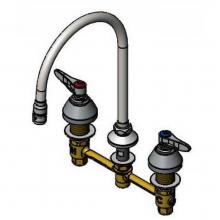 T&S Brass B-2854-134XA-CR - 8'' Medical Faucet, Deck Mount, Ceramas, Swivel Gooseneck, 2.2 GPM Aerator, Lever Handle