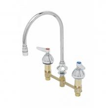 T&S Brass B-2854-134XA - 8'' Medical Faucet, Deck Mount, Eternas, Swivel Gooseneck, 2.2 GPM Aerator, Lever Handle