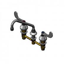 T&S Brass B-2857 - Lav Faucet, Concealed Bdy, 8'' Cntrs, Comp Cart, 4'' Wrst Handles, 9'&apo