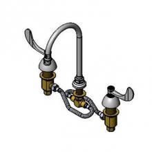 T&S Brass B-2865-05-133XA - Medical Faucet, 12'' SS Flex Lines, Swivel/Rigid GN, B-0199-01 Aerator, Wrist Handles
