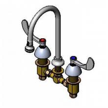 T&S Brass B-2865-06CR - Medical Faucet, 6'' Deck Mount, Ceramas, Rigid/Swivel GN w/ Rosespray, 4'' Wri